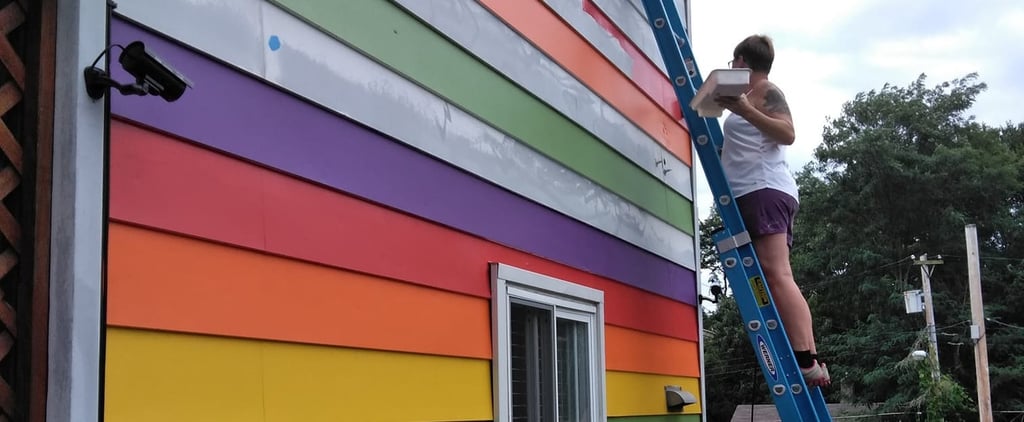 Lesbian Couple Paints Their House Rainbow