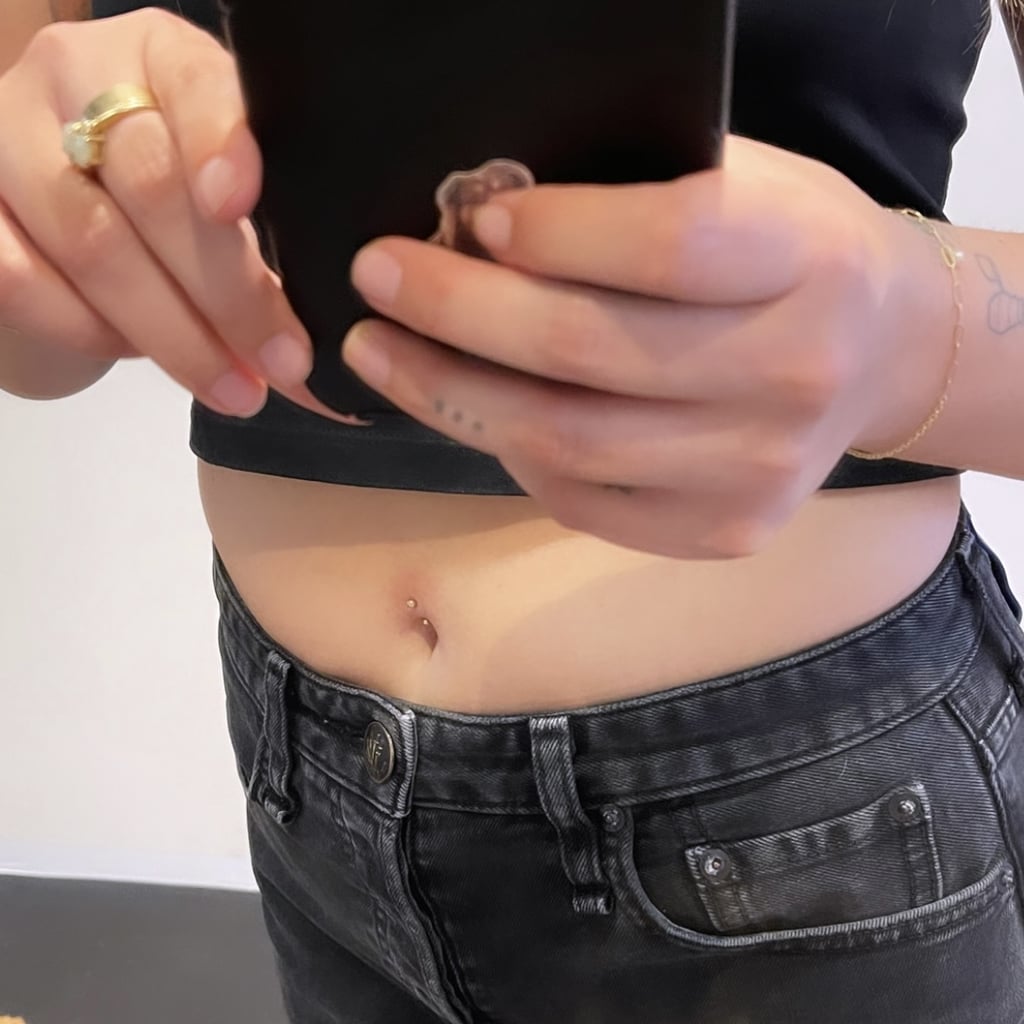 I Got A Belly-Button Piercing: See The In-Process Photos | Popsugar Beauty