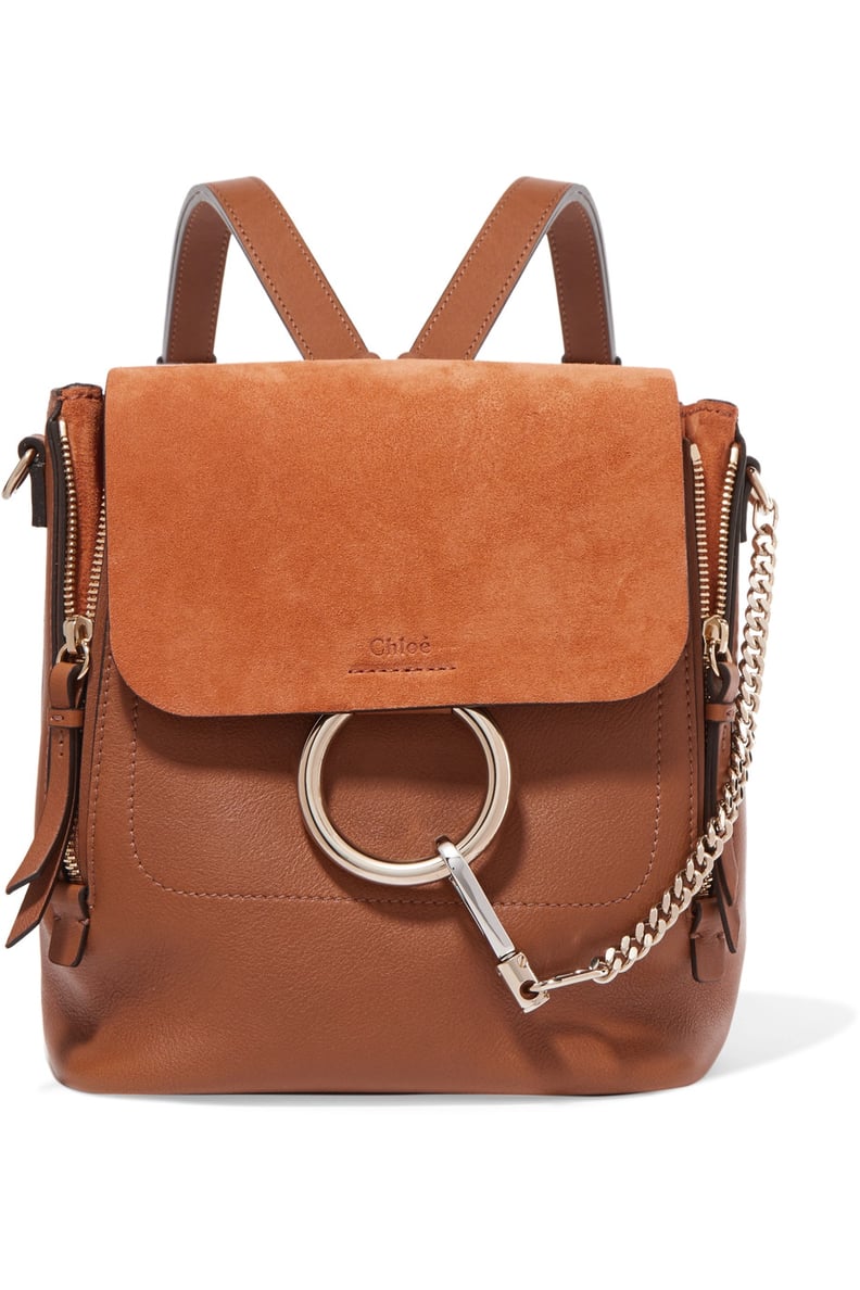 Chloé Faye Small Leather And Suede Backpack