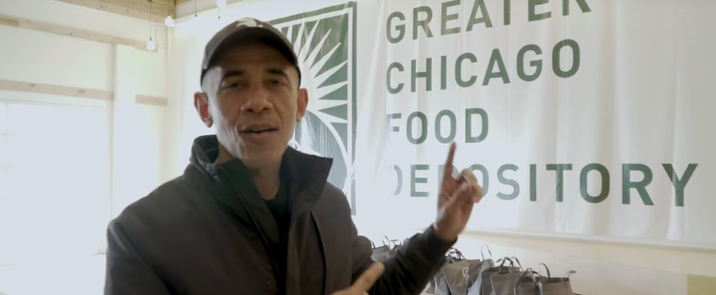 Barack Obama Visits Chicago Food Bank For Thanksgiving