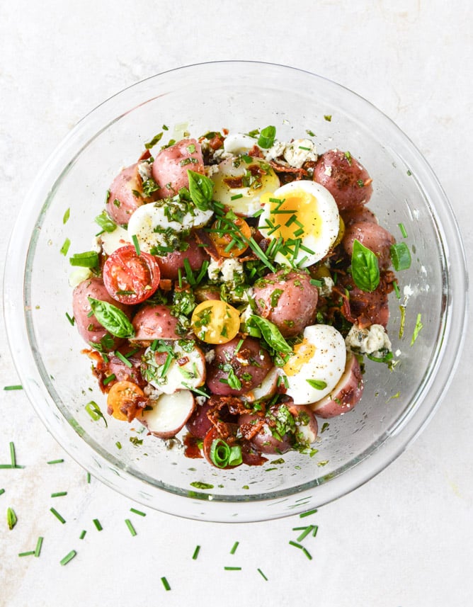 Bacon Blue Potato Salad With Soft-Boiled Eggs