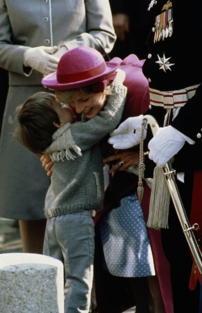 Diana offered a warm hug as she visited the Chinatown district of Liverpool in April 1982.