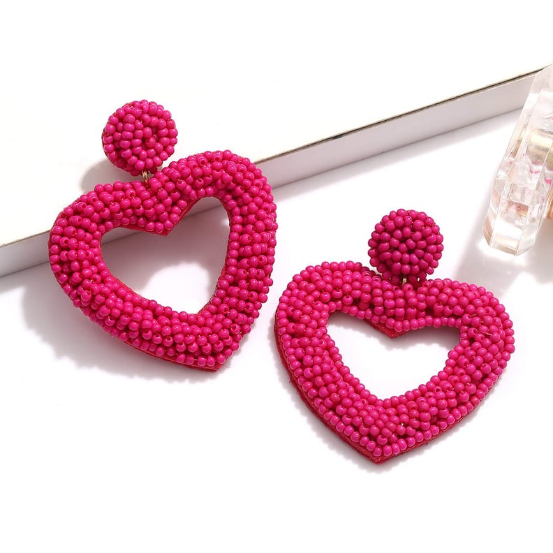 XOCARTIGE Beaded Heart Earrings