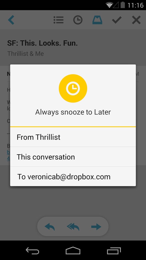 Mailbox for Android — Snooze