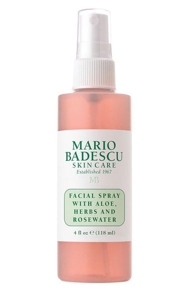 "I like to use this when my skin feels dehydrated and needs a bit of refreshing. It's perfect to use when you travel." 

Mario Badescu Facial Spray With Aloe, Herbs and Rosewater ($7)