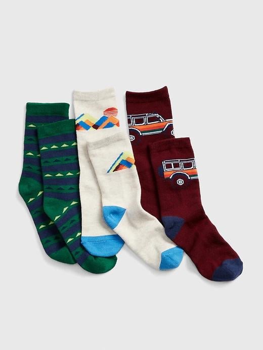 It's never too early to introduce kids to the classic holiday gift of fun, printed socks. This Kids Geometric Shape Crew Sock 3-Pack ($13) totally fits the bill.