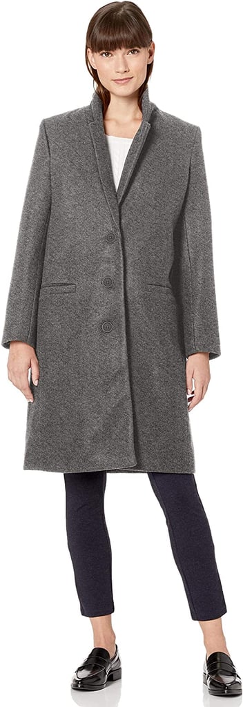 A Button-Front Coat: Amazon Essentials Oversized Plush Button-Front Coat