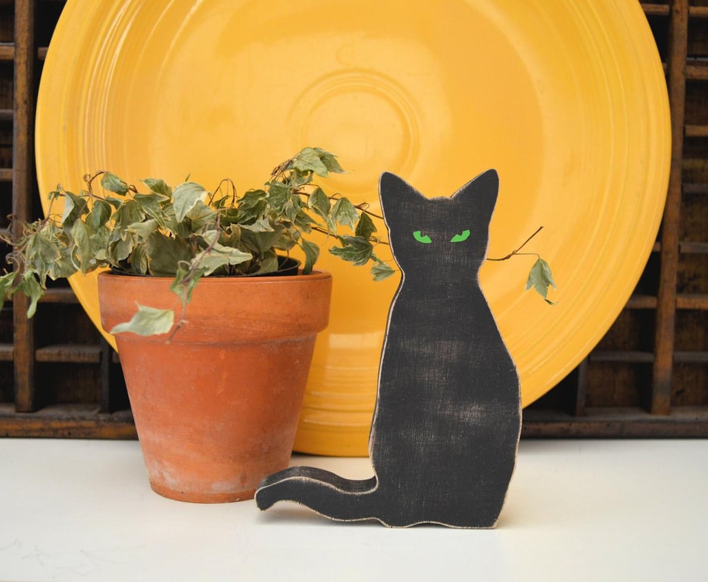 Small Black Cat Halloween Decor