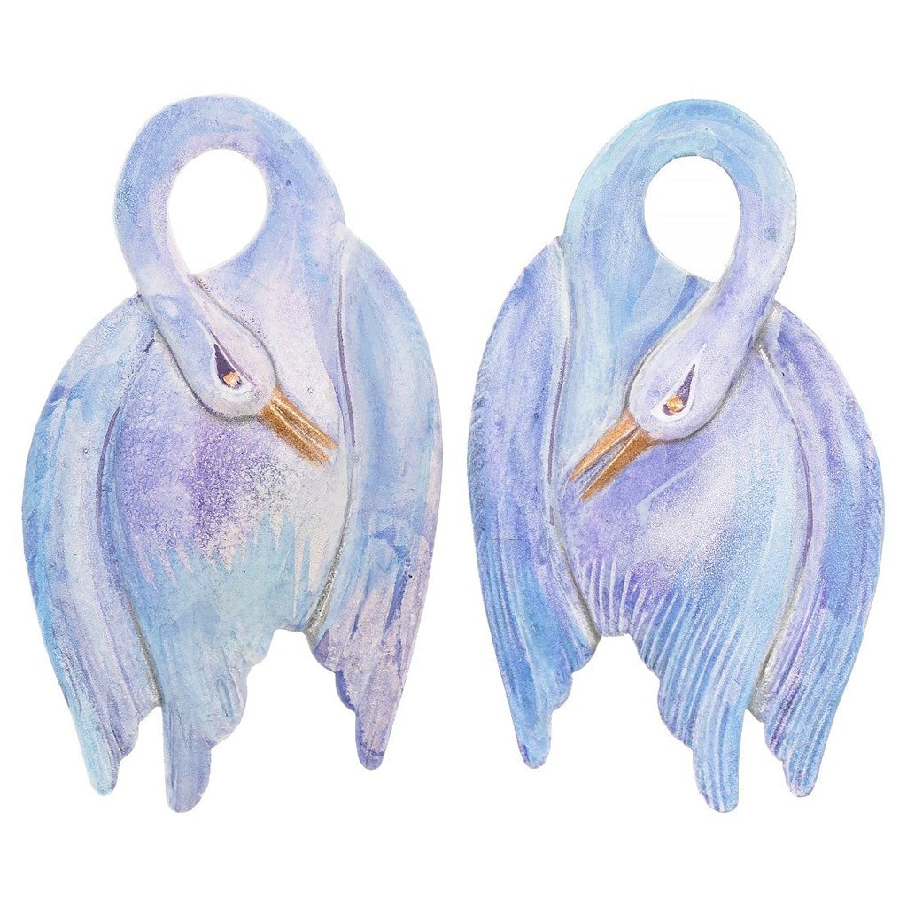 We Dream in Colour Watercolour Swan Earrings