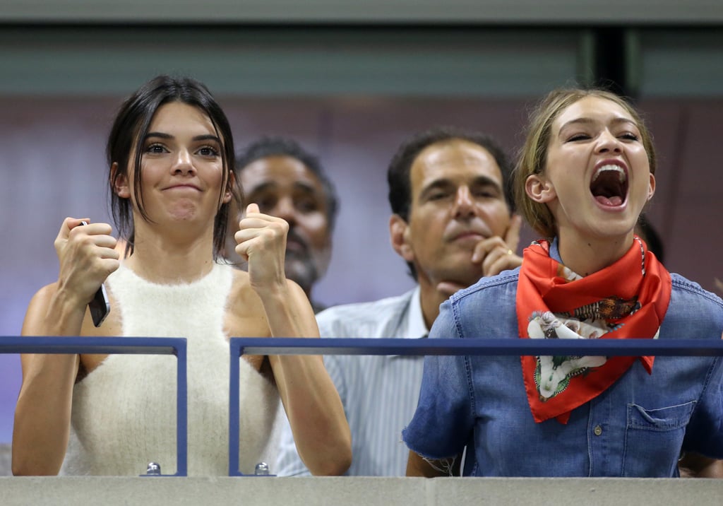 Kendall Jenner, Gigi Hadid, and Joe Jonas US Open Pictures