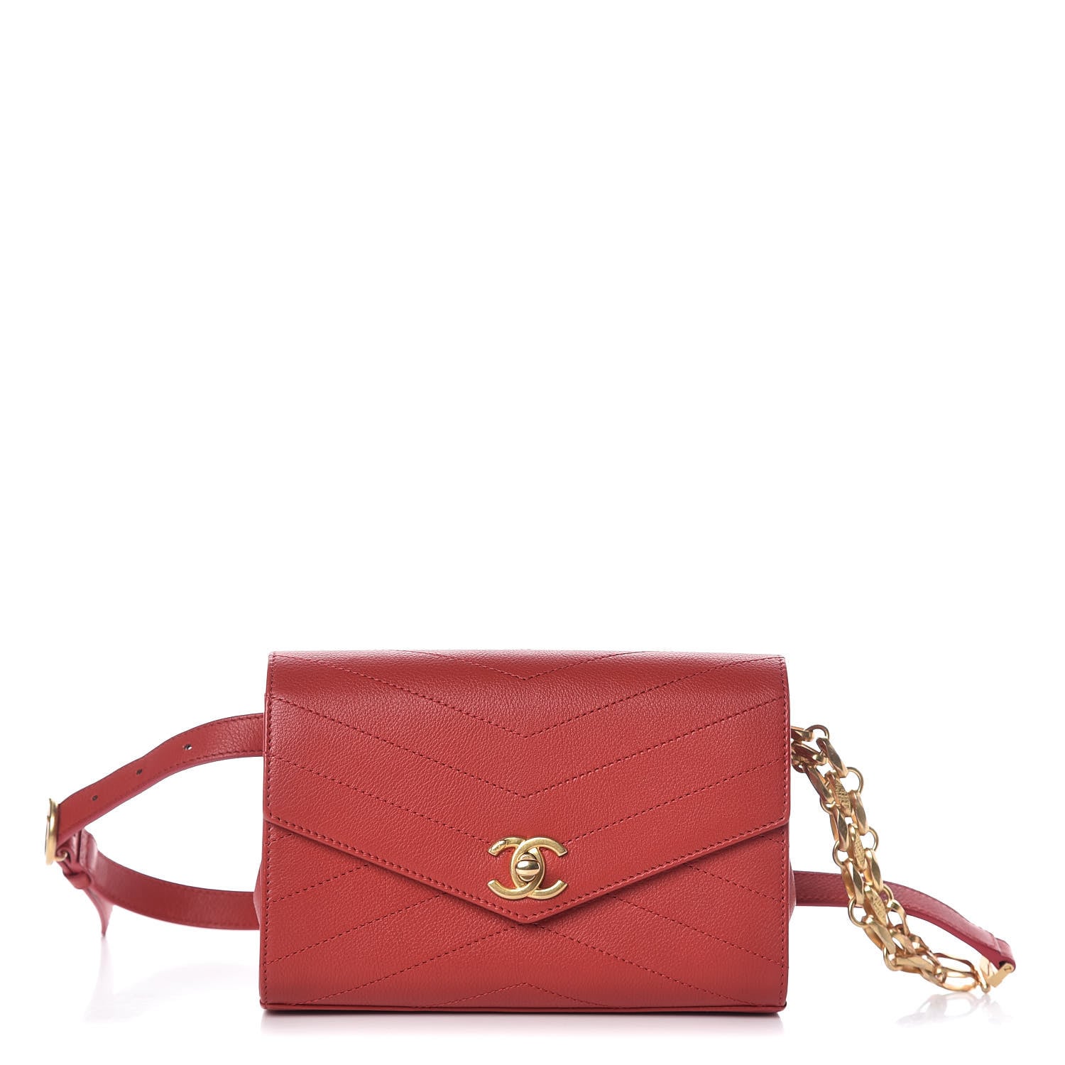 Chanel chevron sale waist bag