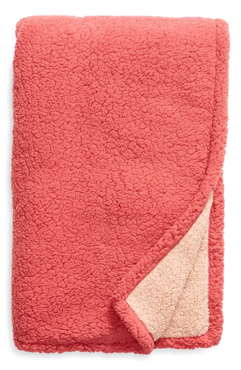 BP. Reversible High Pile Fleece Throw Blanket