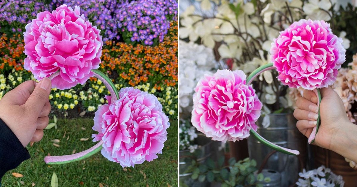 The New Pink Peony Minnie Ears at Disney Scream Spring | PS 