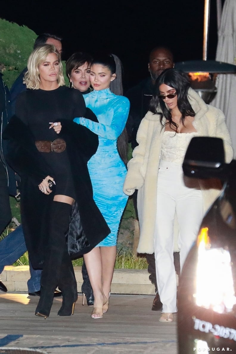 Kylie Jenner Out to Dinner at Nobu With Khloé and Kim Kardashian