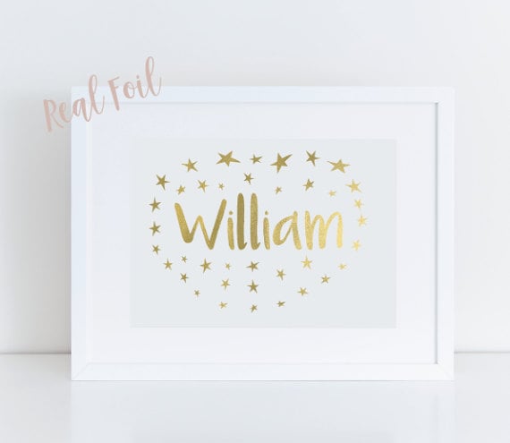 Custom Foil Name Print