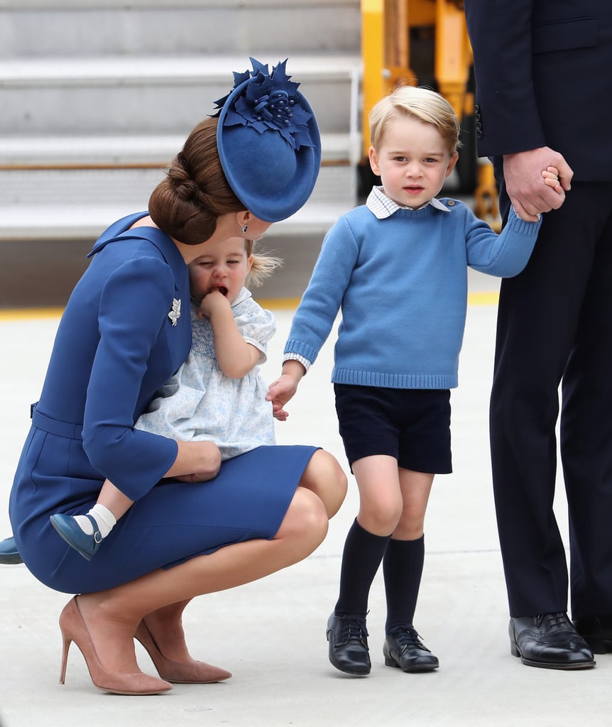 When She Held on to Charlotte and Spoke to George After Landing in Canada in September 2016