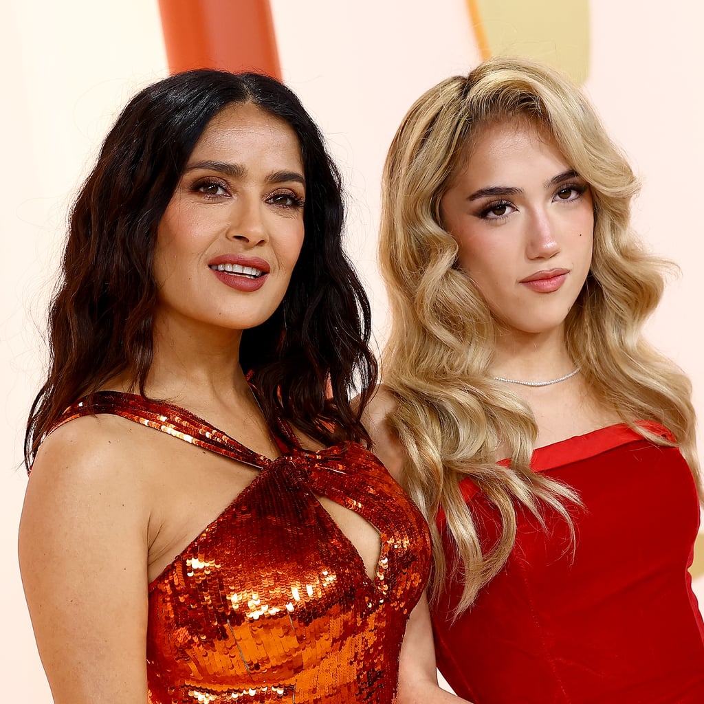 Salma Hayek and Daughter Valentina Pose in Matching Red Gowns at the Oscars