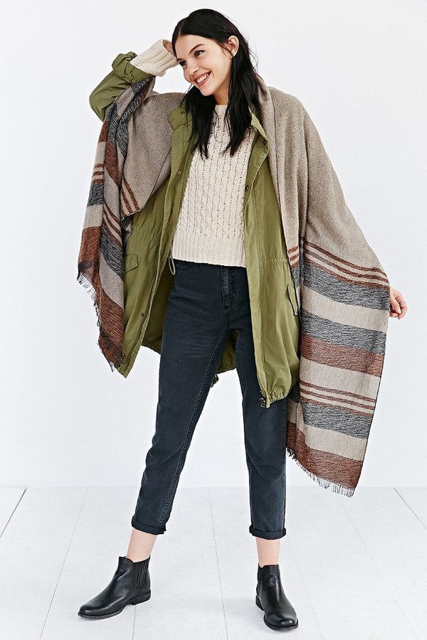 BDG Border Stripe Blanket Scarf
