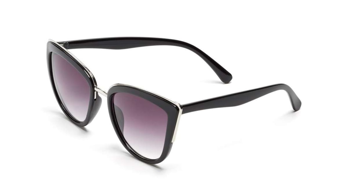 metal rim cat eye sunglasses