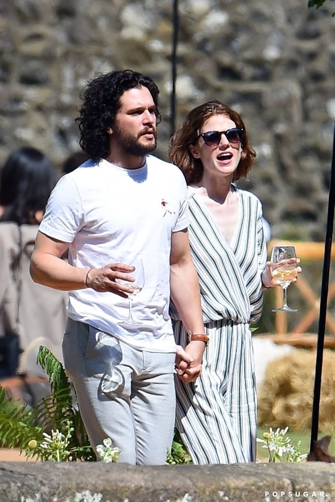 Kit Harington and Rose Leslie Out After Getting Married