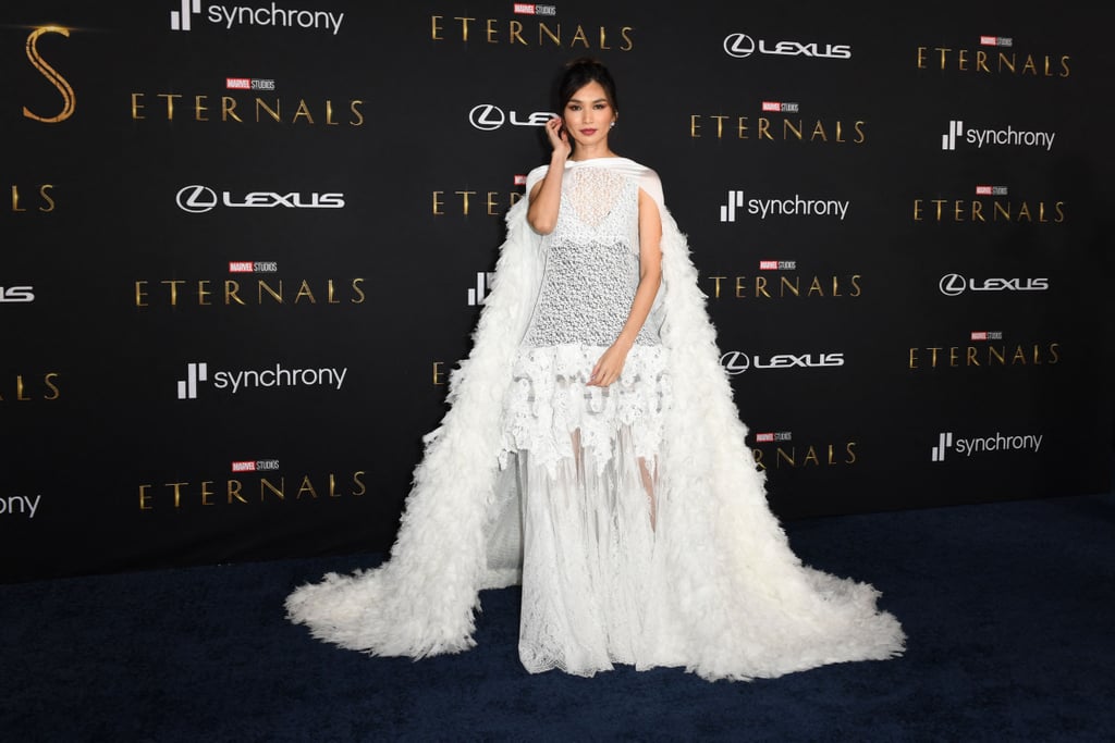 Gemma Chan Looks Angelic in Her White Louis Vuitton Dress