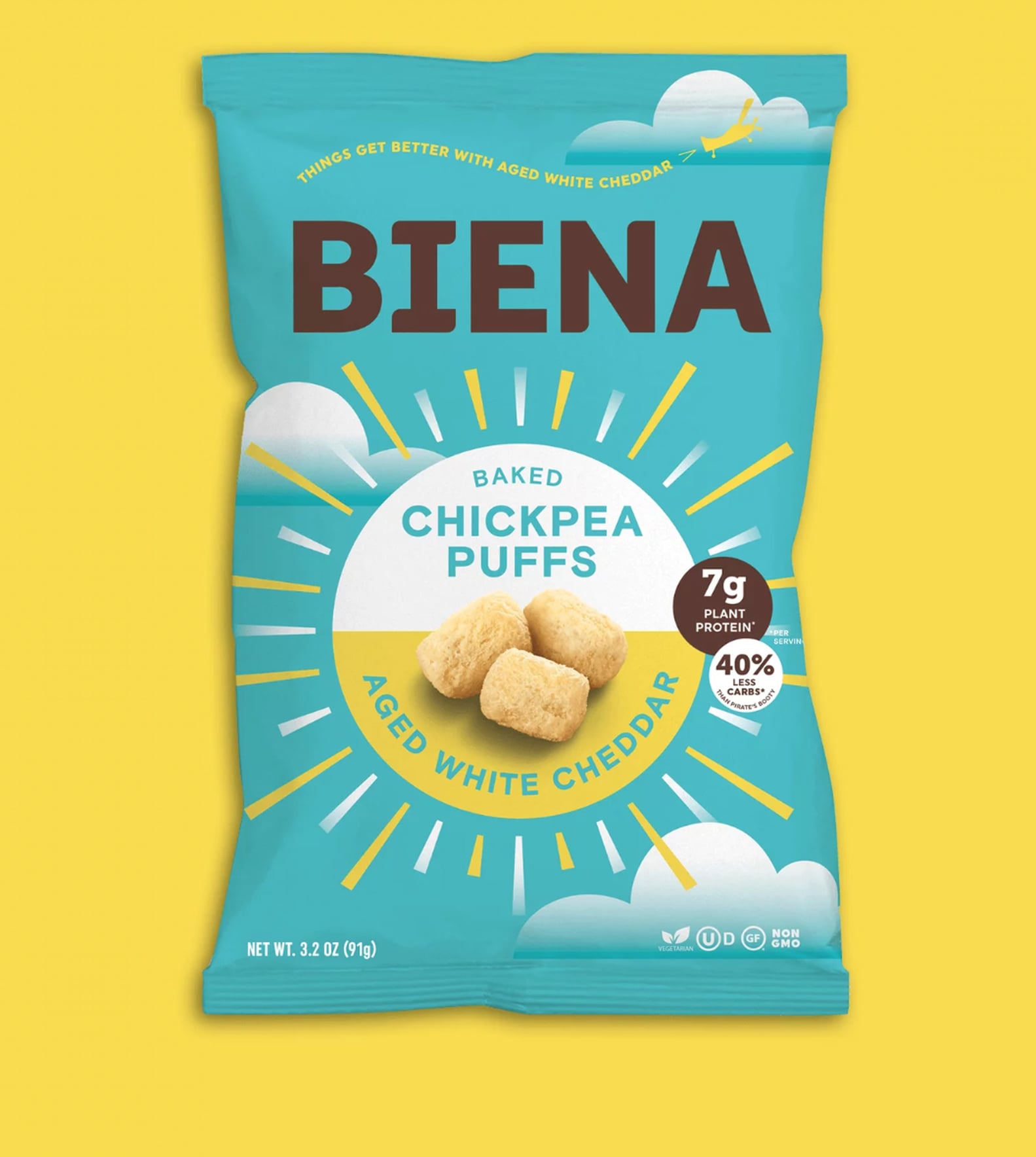 Biena Chickpea Cheese Puffs Review POPSUGAR Fitness