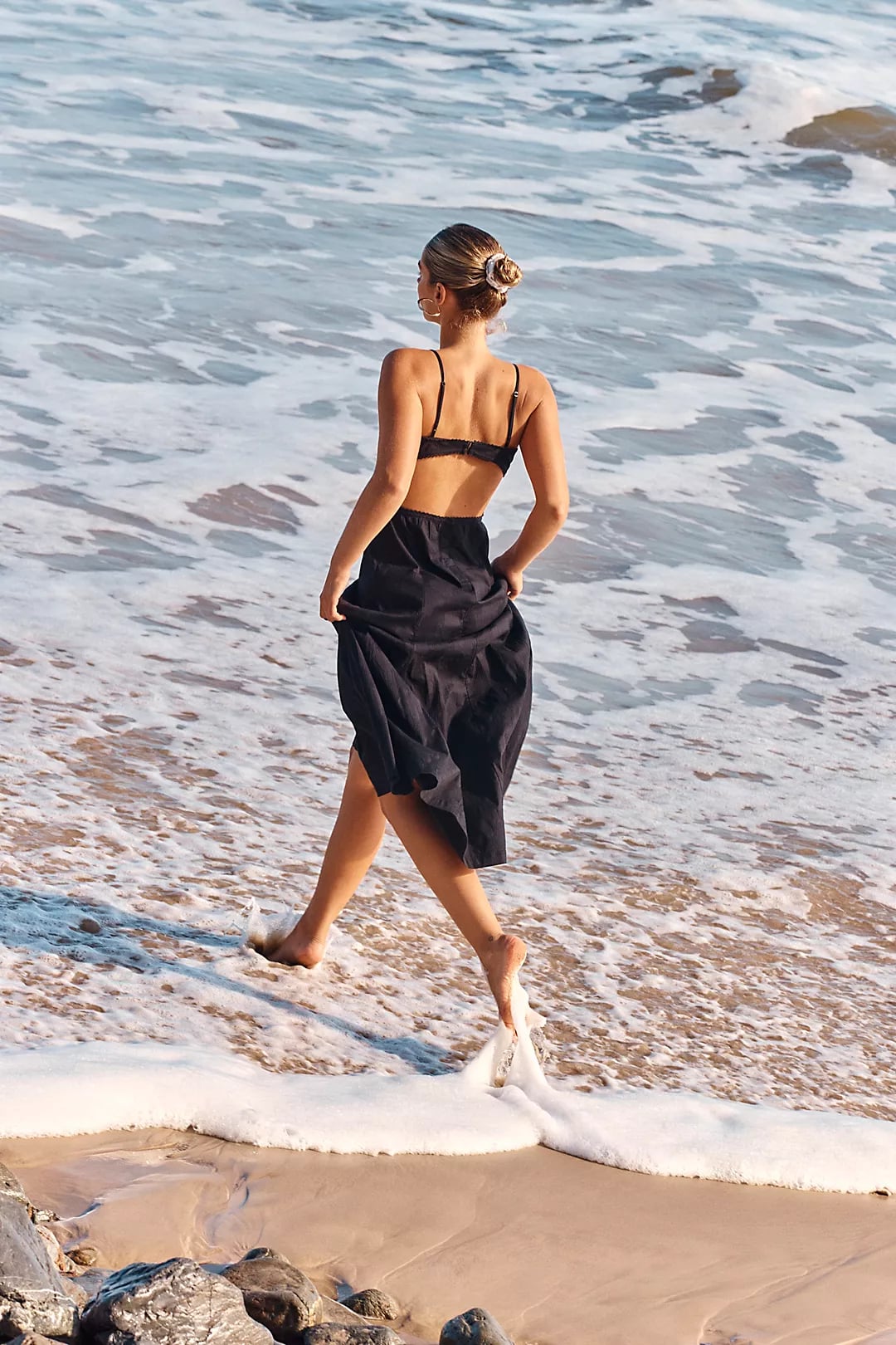 Black dress beach clearance