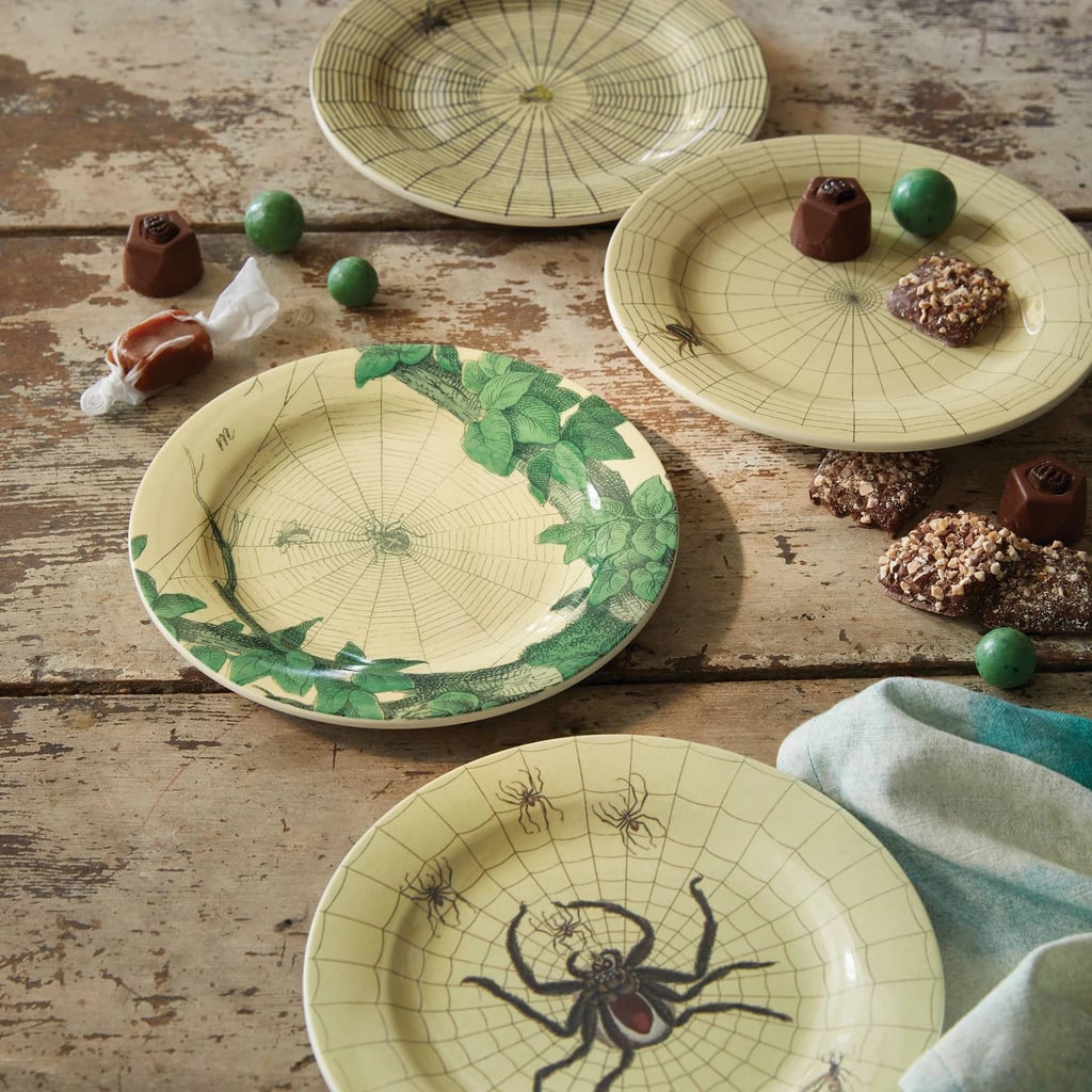 John Derian for Threshold Itsy Bitsy Bites Spider Web Print Appetizer Plates