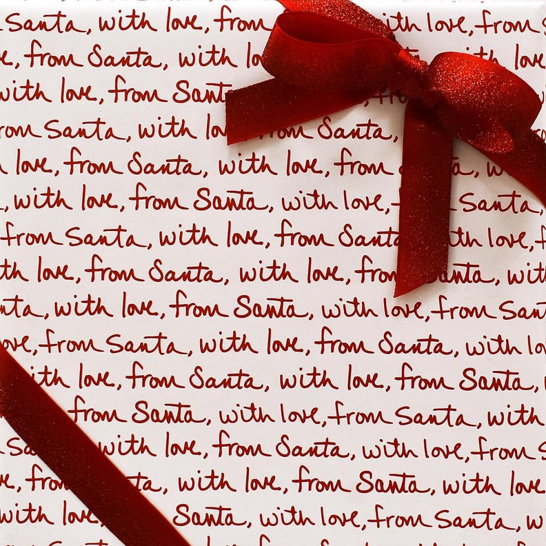 from santa, with love red wrapping paper