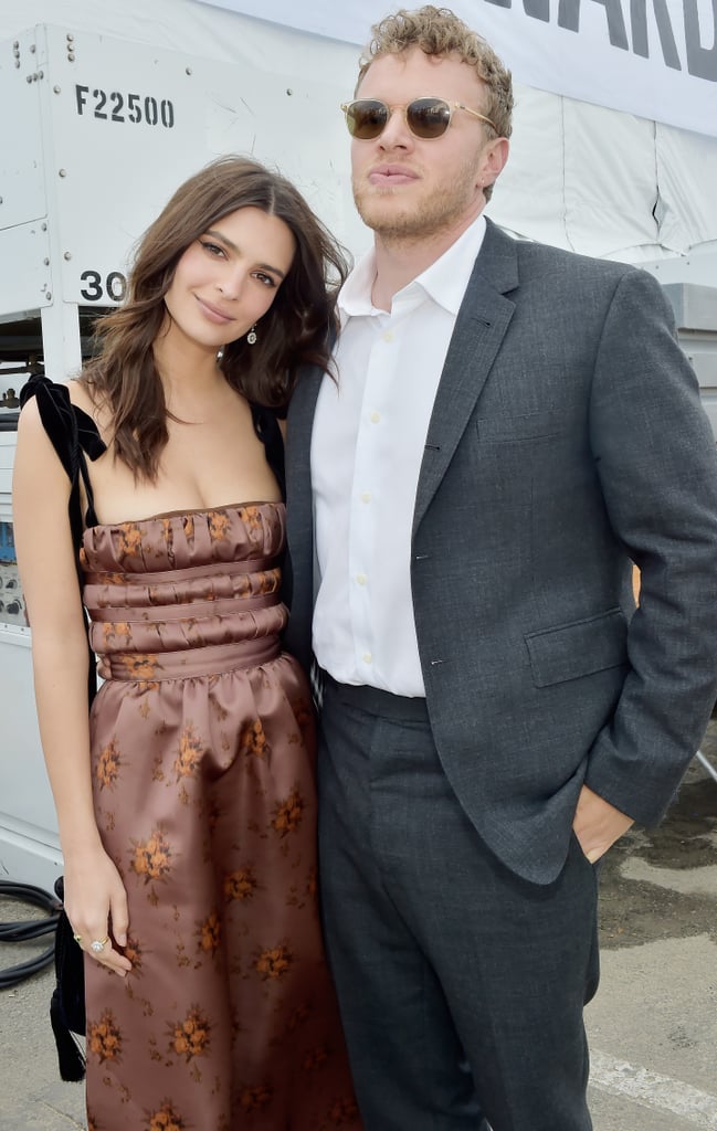 Saturday night's Spirit Awards doubled as a date night for several celebrity couples, but the ceremony also marked Emily Ratajkowski and Sebastian Bear-McClard's first public appearance together since tying the knot. After surprising everyone with their courthouse wedding in February, the couple appeared to still be on cloud nine as they cozied up to each other and shared a few laughs. "Emily looked so in love with her husband," a source told E! News. "She kept staring at him smiling and was touching his face a lot. They were by each other's side the entire time before the show started. Emily rested her head on his shoulder and really looked truly happy."
Emily revealed that she wed the producer after only a few weeks of dating on Instagram on Feb. 23. The pair exchanged "I dos" at City Hall in NYC in front of a few close friends, including social media star The Fat Jewish.