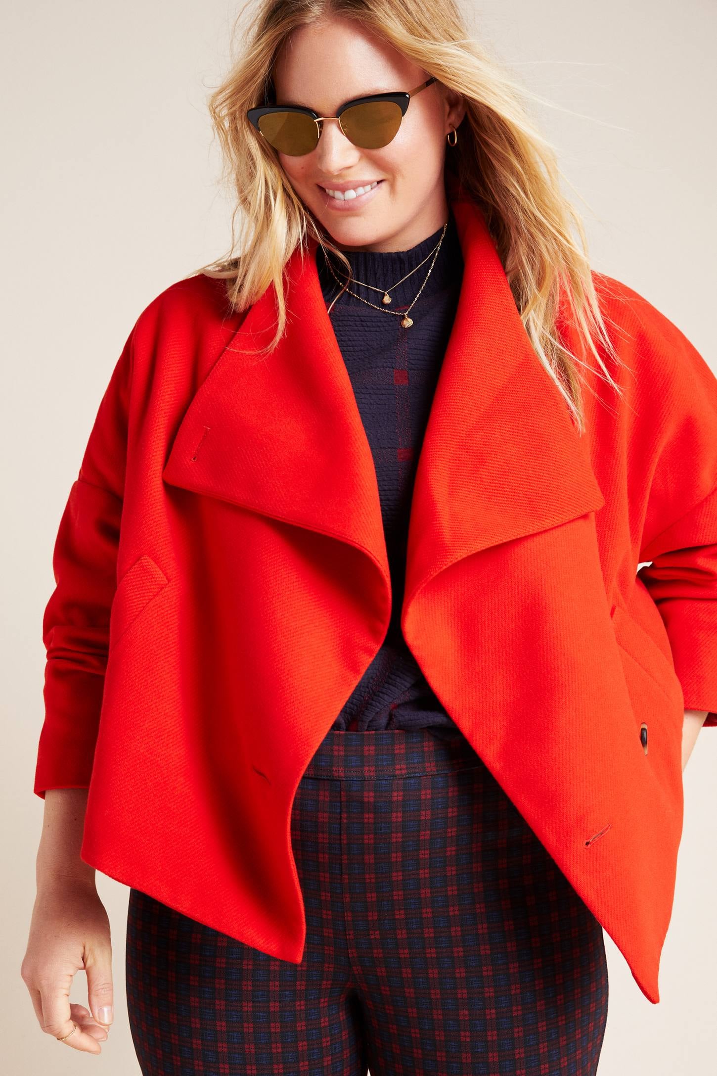 Anthropologie online red coat