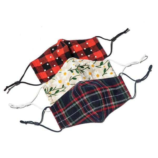 Lele Sadoughi Set of 3 Aspen Lodge Face Masks