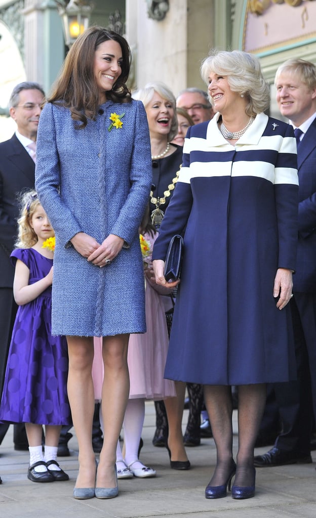 Kate: "Boris is getting awfully close behind you."

Camilla: "Just keep laughing and we'll inch away slowly."