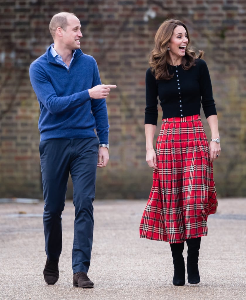 Kate Middleton's Plaid Midi Skirt December 2018