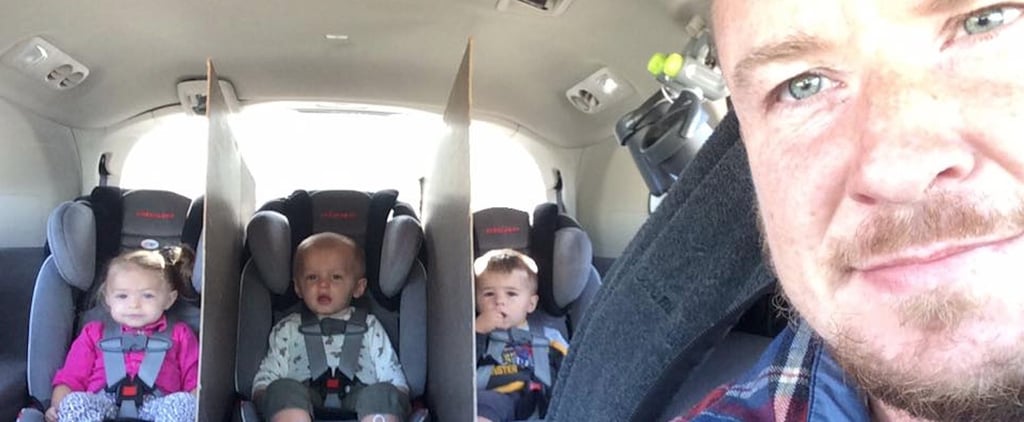 This Dad's Genius Hack to Keep His Triplets From Fighting in the Car Is Going Viral