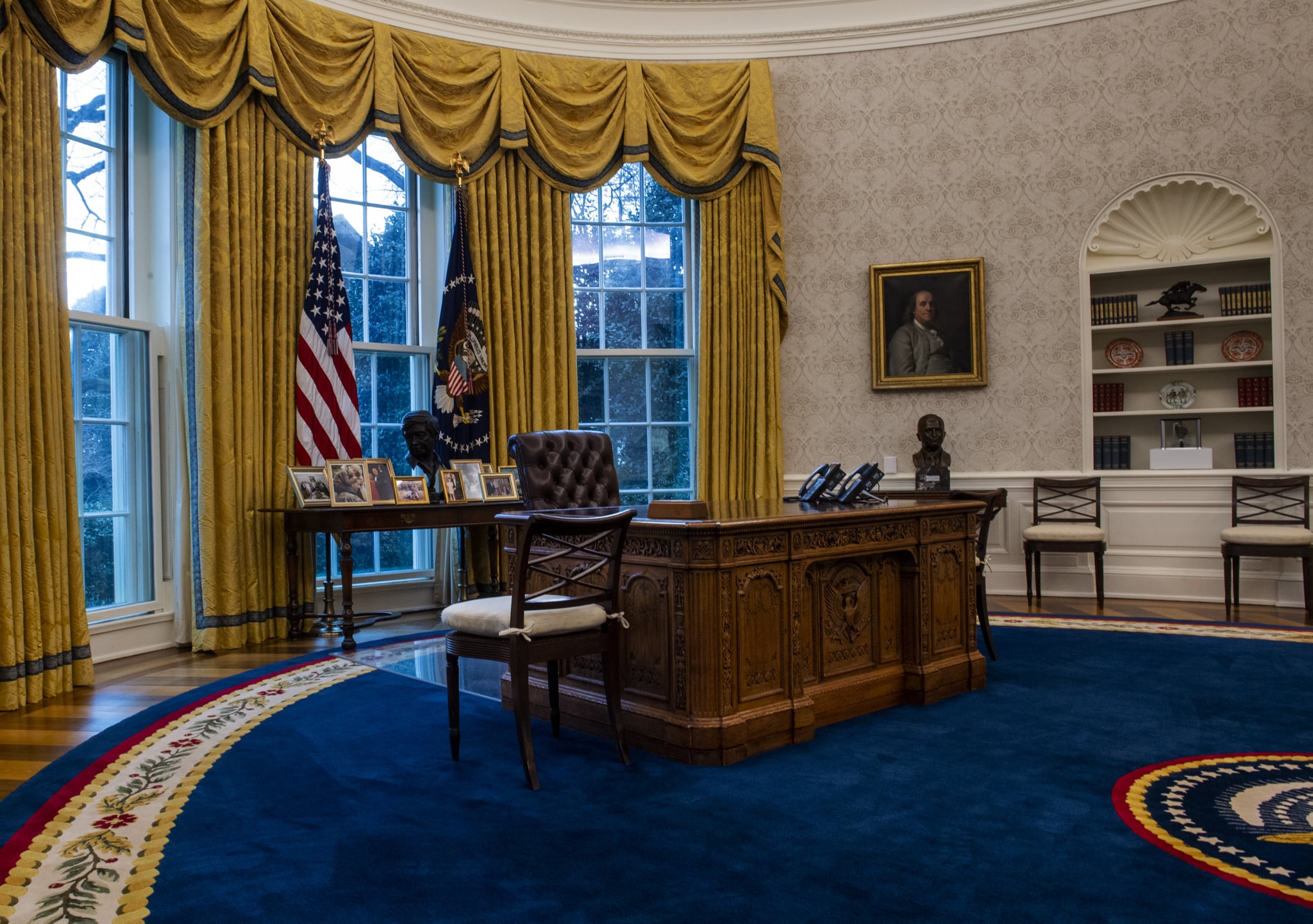 Take A Tour Of President Biden S Redesigned Oval Office Popsugar Home A simply amazing addition to your home, library or office. redesigned oval office