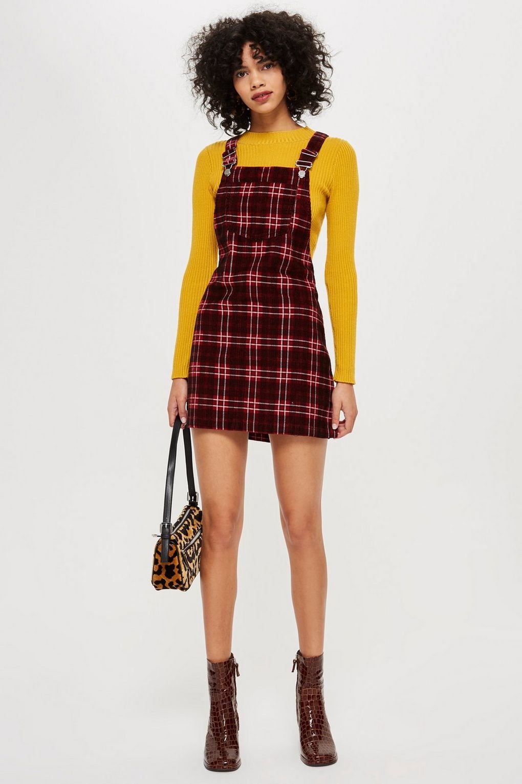 Topshop outlet tartan pinafore