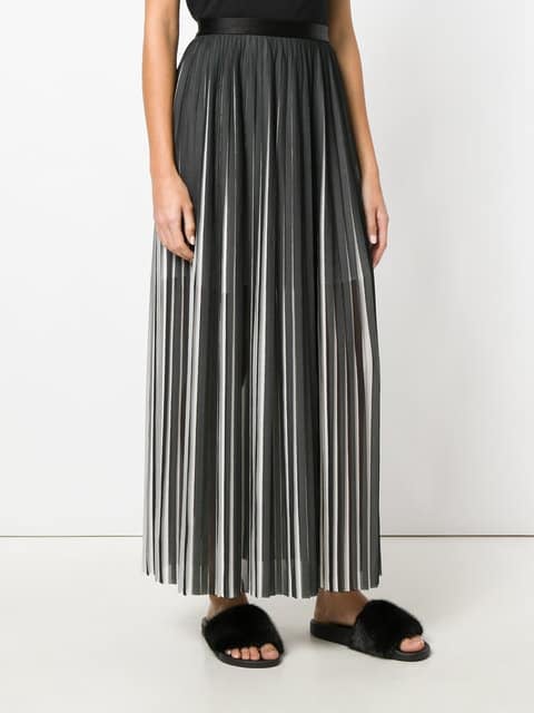 Karl Lagerfeld Pleated Maxi Skirt | Holiday Office Party Outfit Ideas ...