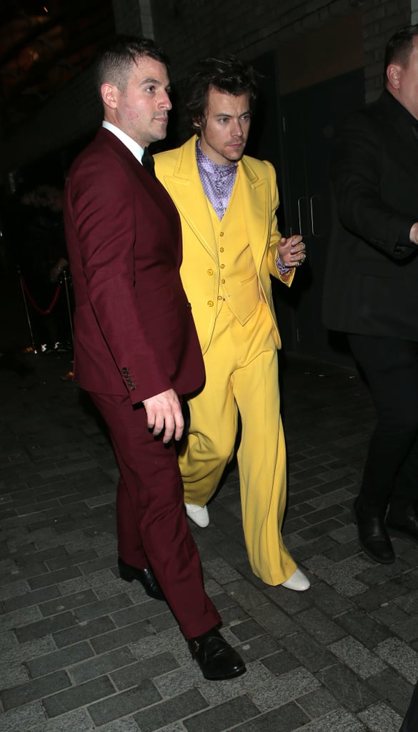 Harry Styles Yellow Marc Jacobs Suit at the Brit Awards 2020