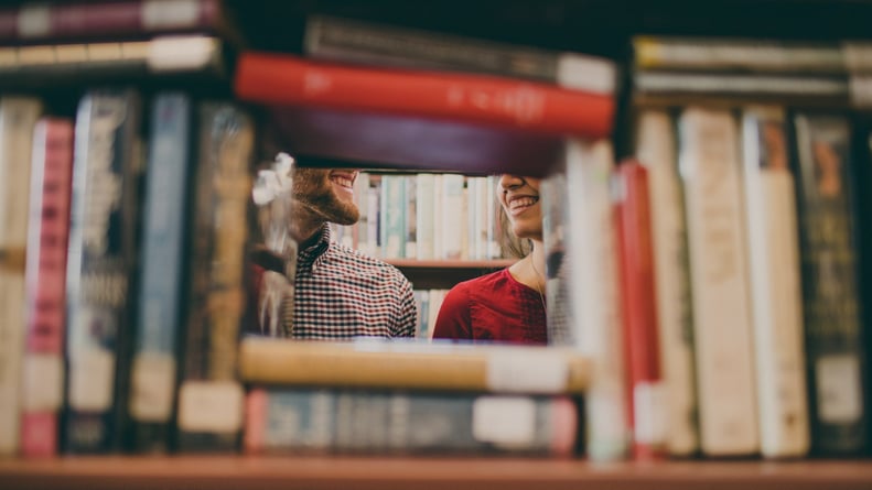 Kiss someone special in an old bookshop.