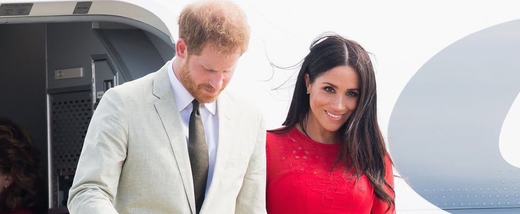 Meghan Markle Wears Red Self Portrait Dress in Tonga 2018