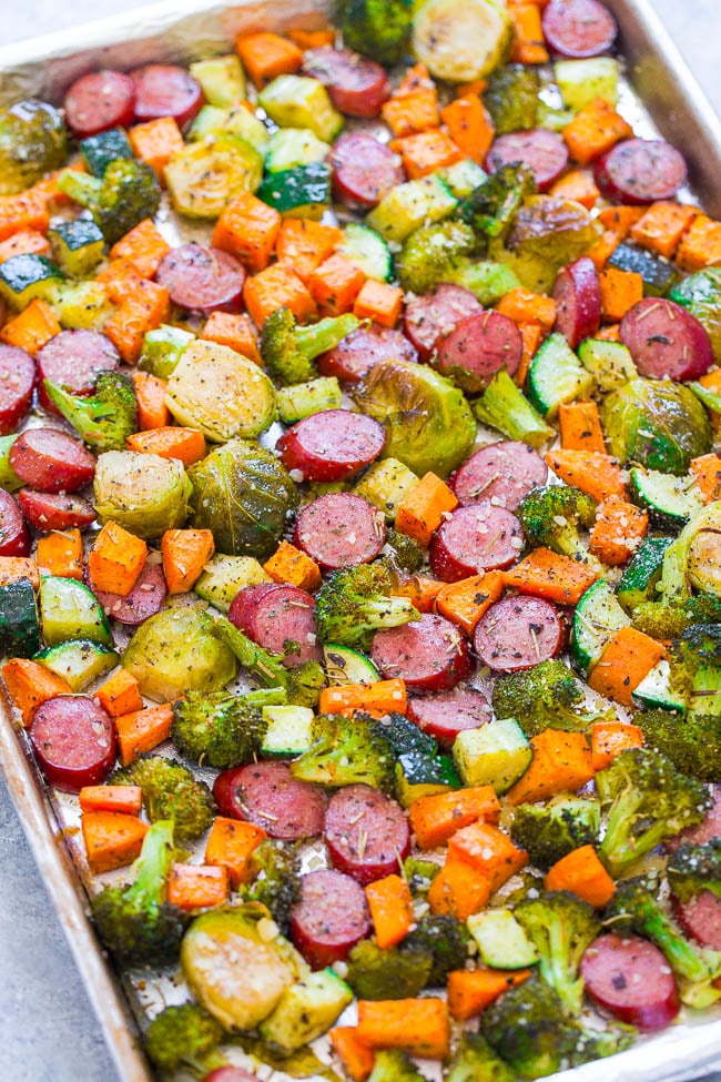 Sheet-Pan Turkey Sausage and Vegetables | Healthy Sweet Potatoes ...