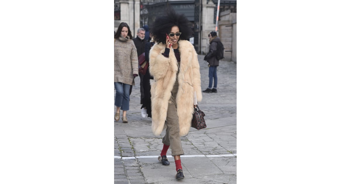 Winter Outfit Idea A Furry Coat And Cargo Pants 100 Street