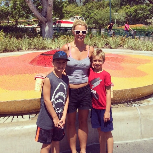 The former Mouseketeer recaptured her Disney youth when she took Sean and Jayden to Disneyland in July 2014.