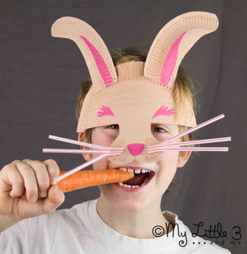 Paper Plate Easter Bunny Mask