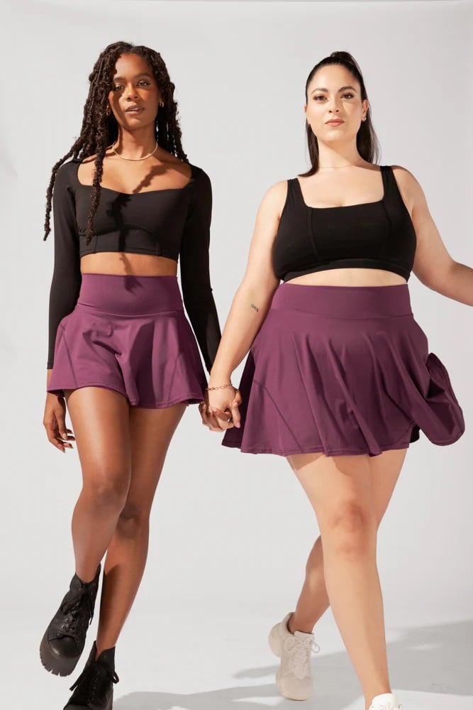 Popflex Active Twirl Skort in Plum