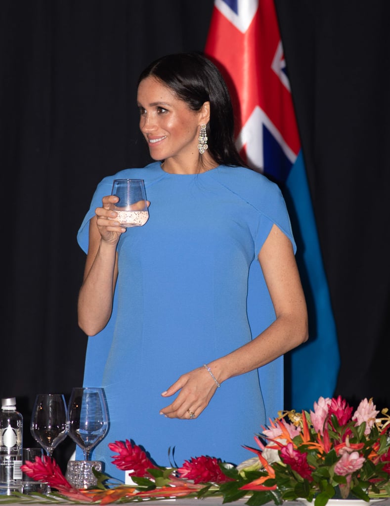 Prince Harry Toasts With Water at State Dinner in Fiji 2018