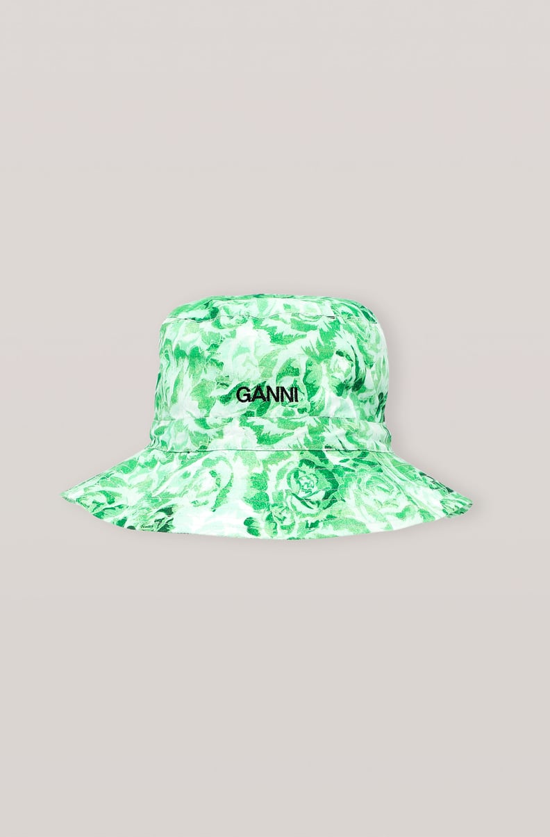 Ganni Printed Cotton Poplin Hat