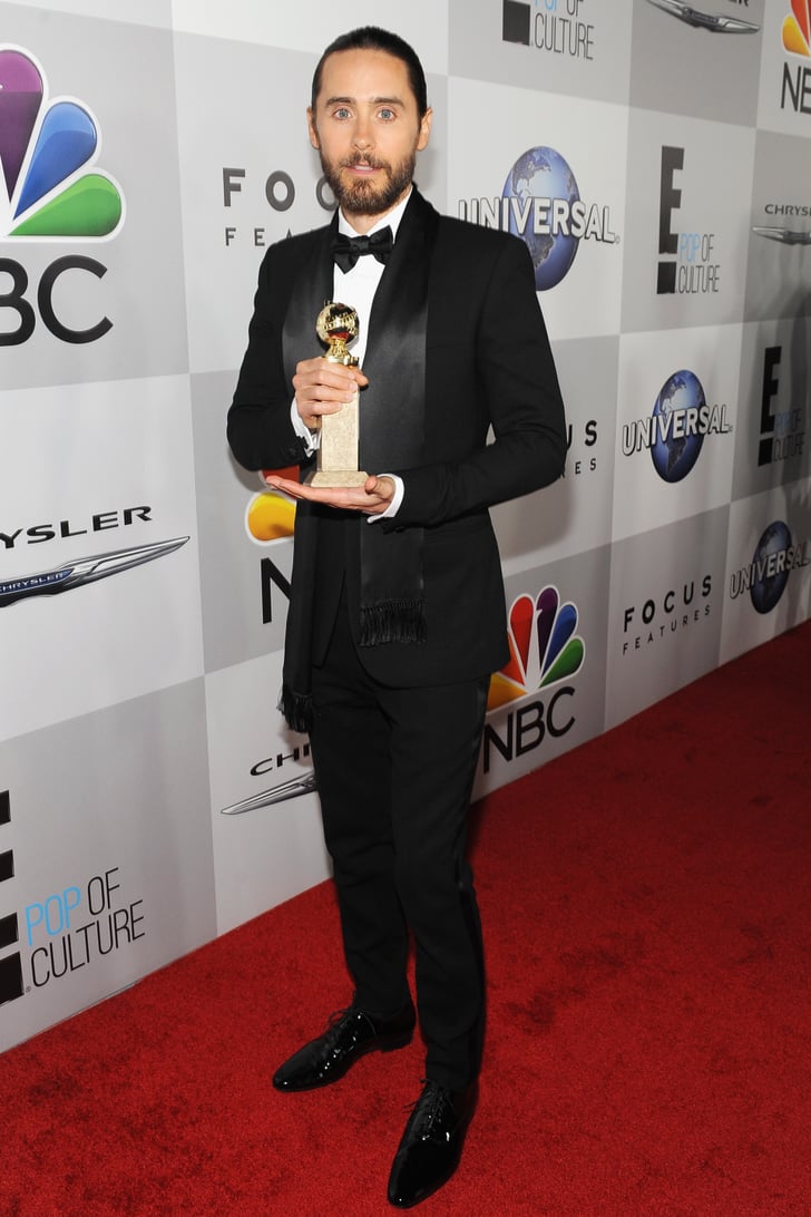 Jared Leto held onto his award. Celebrities at NBCUniversal's Post