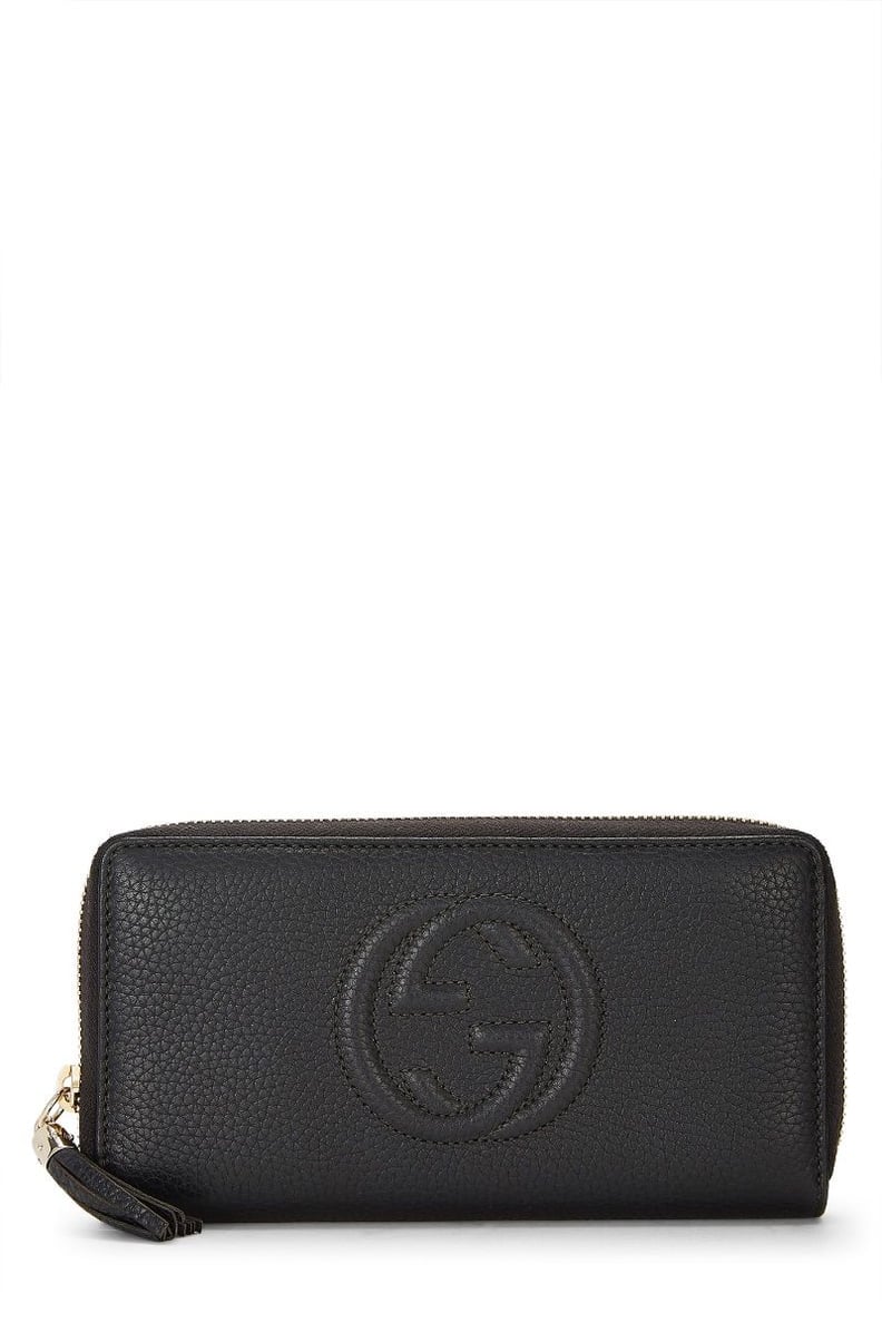 Gucci Black Leather Soho Zip Wallet